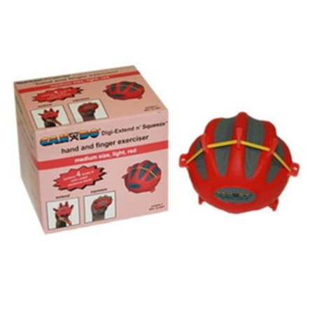 Fabrication Enterprises Fabrication Enterprises 10-2281 Cando Digi-Extend N squeeze Exerciser; Light; Red - Medium 139433